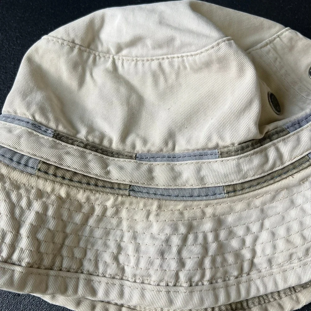 Vtg The Cap Tan Cotton Bucket Hat Men L/XL Outdoor Gear Y2k 90s Gorpcore Retro